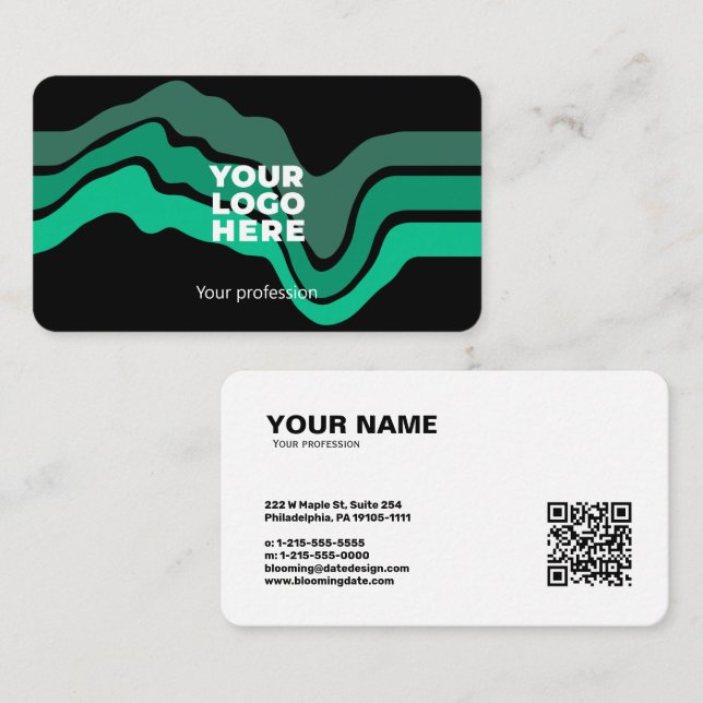 Moderne Berufliche Visitenkarte für Unternehmer (Vorne/Hinten)