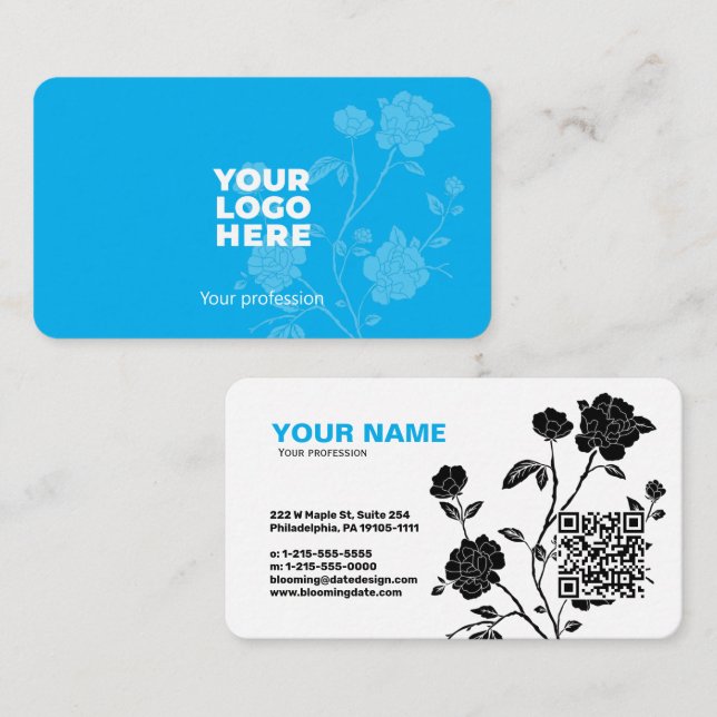 Moderne Berufliche Visitenkarte für Unternehmer (Vorne/Hinten)