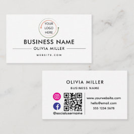 Moderne Berufliche Visitenkarte mit QR-Code