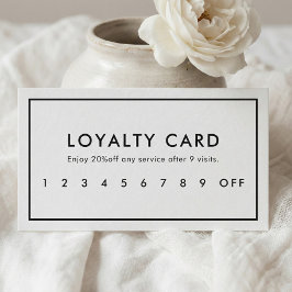 Moderne Berufliche White Loyalty Card Treuekarte