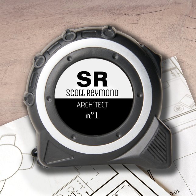 Moderne Berufsarchitektur Schwarz/Weiß Maßband (Von Creator hochgeladen)