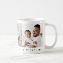 Moderne Best Dad Ever 3 Foto Kaffeetasse