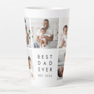 Moderne Best Dad Ever 5 Foto Latte Tasse