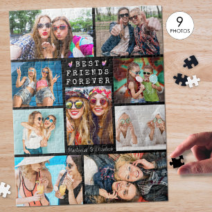 Moderne BEST FREUNDE FÜR 9 Foto Collage Black