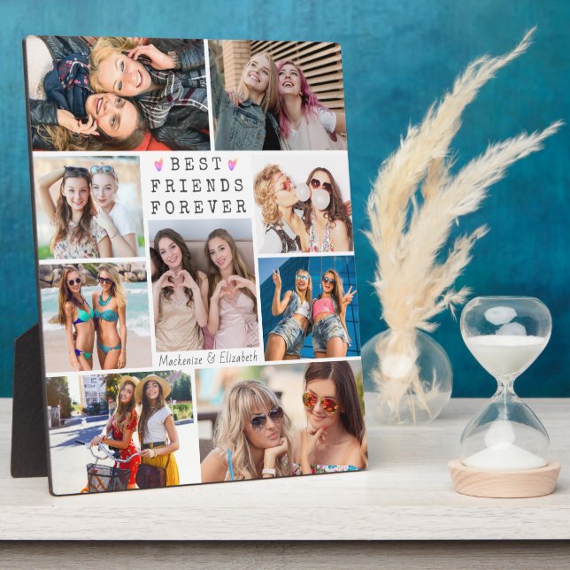 Moderne BEST FREUNDE FÜR 9 Foto Collage Plaque Fotoplatte (Seite)