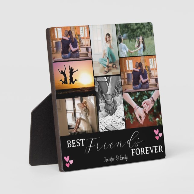 Moderne BEST FREUNDE FÜR Foto Collage Fotoplatte (Vorderseite)
