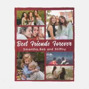 Moderne BEST FREUNDE FÜR Foto Collage Names Fleecedecke