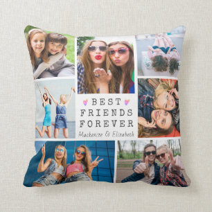 Moderne BEST FREUNDE FÜR Foto Collage White Kissen