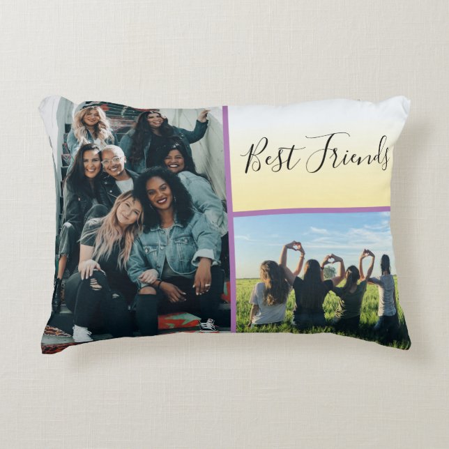 Moderne Best Friends Chic Quote individuell gestal Dekokissen (Vorderseite)