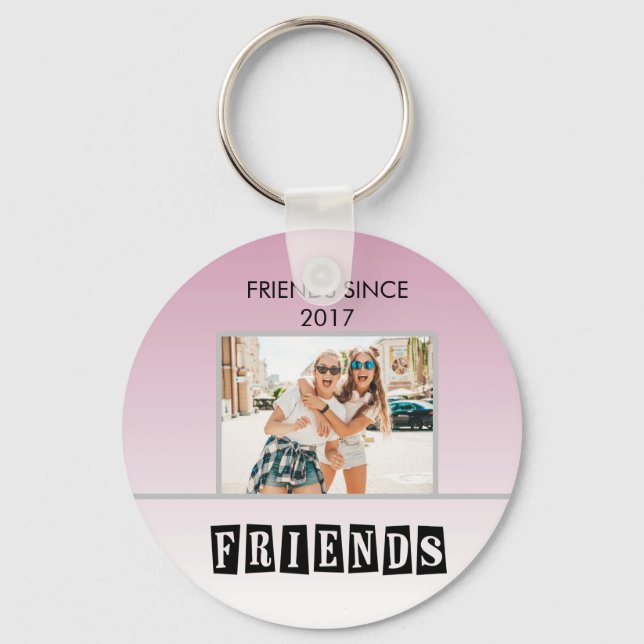 Moderne Best Friends Chic Quote individuell gestal Schlüsselanhänger (Vorderseite)