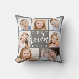 Moderne BEST GRANDMA EVA 7 Foto Collage Custom Kissen