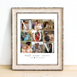 Moderne Best-Mom-Ever-Schrift 9-Foto-Raster-Coll Poster