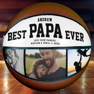 Moderne BEST PAPA JE Coole einzigartige FotoCollag Basketball