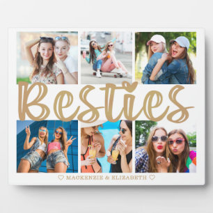 Moderne BESTÄTIGKEITEN 6 Foto Collage Gold Benutze Fotoplatte