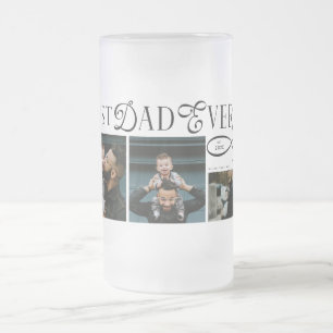 Moderne Beste Dad Ever Foto Herz Vatertagsgeschenk Mattglas Bierglas