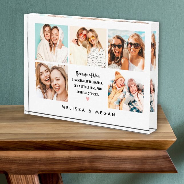 Moderne beste Freunde 5 Foto Collage Block (Von Creator hochgeladen)