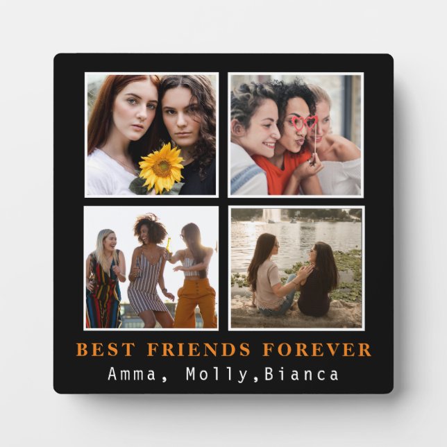 Moderne beste Freunde für immer FotoCollage | Best Fotoplatte (Vorderseite)