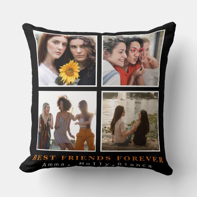 Moderne beste Freunde für immer FotoCollage | Best Kissen (Vorderseite)
