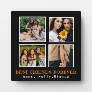 Moderne beste Freunde für immer Fotocollage Bestie Fotoplatte
