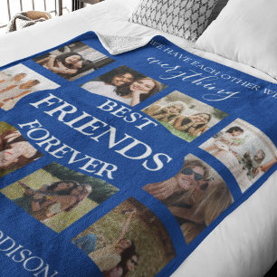 Moderne   Beste Freunde für immer   Fotocollage Fleecedecke