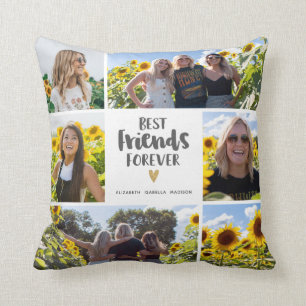Moderne beste Freunde für immer FotoCollage Kissen