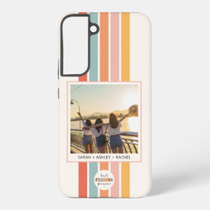 Moderne beste Freunde für immer Retro-Personalisie Samsung Galaxy Hülle