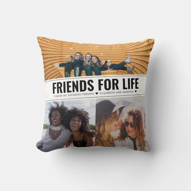 Moderne BESTE FREUNDIN der besten Freunde für das  Kissen (Vorderseite)
