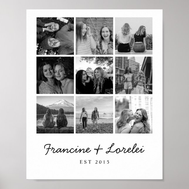Moderne BESTE FREUNDIN Die besten Freunde FotoColl Poster (Vorne)