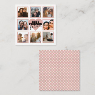 Moderne BESTE FREUNDIN Foto Collage Rose Goldenes  Mitteilungskarte