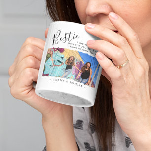 Moderne Beste-Freundin-Zitat-Foto Personalisiert B Kaffeetasse