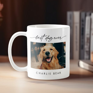 Moderne beste Hund jemals Foto Handschrift Schrift Kaffeetasse