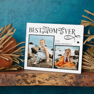 Moderne Beste Mama Aller Zeiten Foto Herz Mutterta Fotoplatte