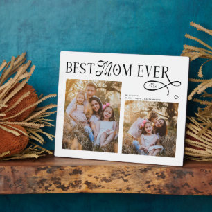 Moderne Beste Mama Aller Zeiten Foto Herz Mutterta Fotoplatte