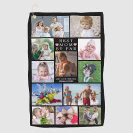 Moderne BESTE MAMA DURCH PAR FotoCollage Personali Golfhandtuch