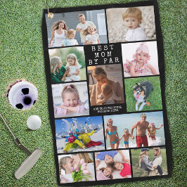 Moderne BESTE MAMA DURCH PAR FotoCollage Personali Golfhandtuch