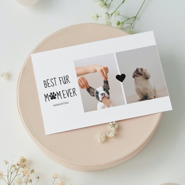 Moderne, beste Mama für alle Zeiten | Hundebahn Fo Magnetkarte (Von Creator hochgeladen)