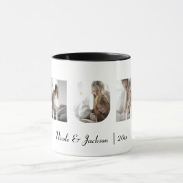Moderne beste Mama je 3 Fotos Collage White Tasse