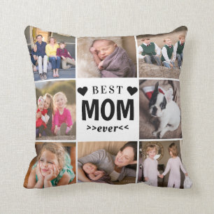 Moderne beste Mama je 8 Foto Collage Mutter Mama Kissen