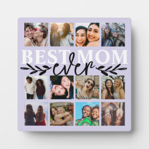 Moderne beste Mama je Lila FotoCollage Fotoplatte