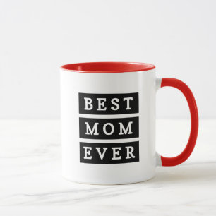 Moderne, beste Mutter, schwarz und weiß rot Tasse