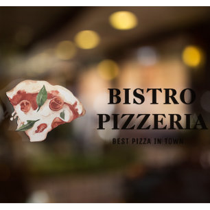 Moderne beste Pizza in Town Beruflich Fensteraufkleber