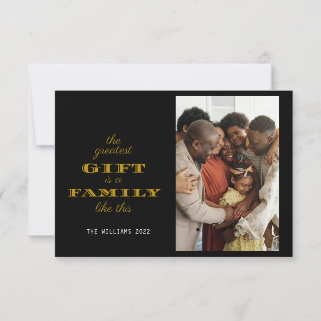 Moderne Beste Weihnachtsgrüße für die Familie Karte (Vorderseite)