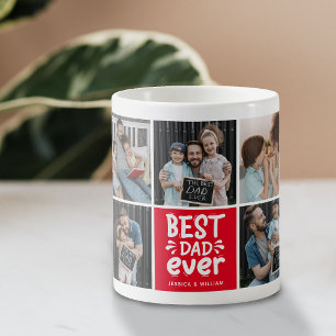 Moderne 'Bester Vater aller Zeiten' 9-Foto-Erinner Kaffeetasse
