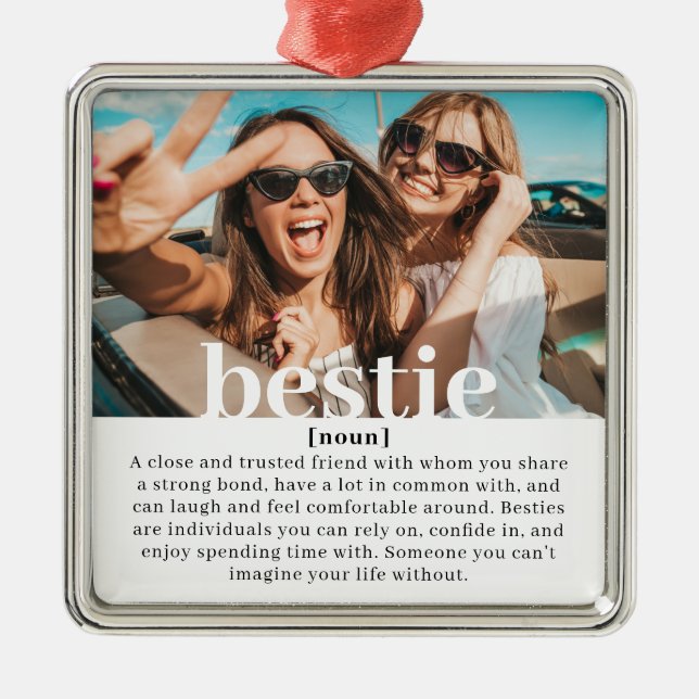 Moderne Bestie bedeutet beste Freunde Ornament Aus Metall (Vorne)