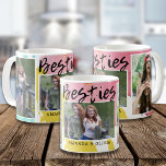 Moderne Bestien Die besten Freunde ernennen 3 Foto Kaffeetasse<br><div class="desc">Foto Kaffeemaschine Tasse mit Besties Typografie und einem farbenfrohen abstrakten Aquarelldruck. Personalisieren Sie sich mit Namen und 3 Bildern der besten Freunde für immer,  um es zu einem unvergesslichen Sake zu machen.</div>