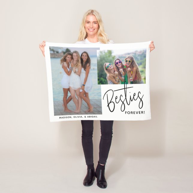 Moderne Besties 2 Fotos Beste Freunde für immer Fleecedecke (Beispiel)