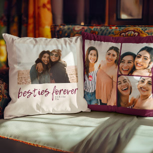 Moderne Besties für immer FotoCollage Kissen