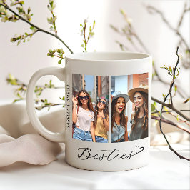 Moderne Besties Zwei Fotos Script BBF Kaffeetasse