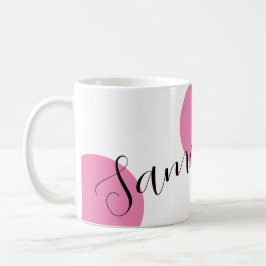 Moderne Bezeichnung große rosa Polka Dots Kaffeetasse