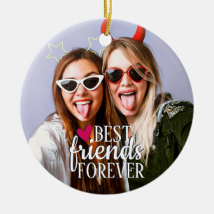 Moderne BFF-Foto Beste Freundinnen für immer trend Keramik Ornament